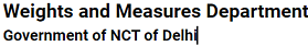Delhi Weights and Measures Department Contact No.