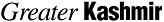 Greater Kashmir Newspaper Contact No.